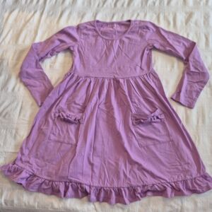 Millie Loves Lily girls size 12 girls light purple dress with front pockets VGUC